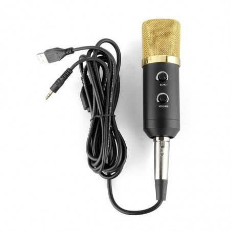 BM-100FX USB Powered Condenser Studio Recording Microphone With Noise Cancel And Echo Effect